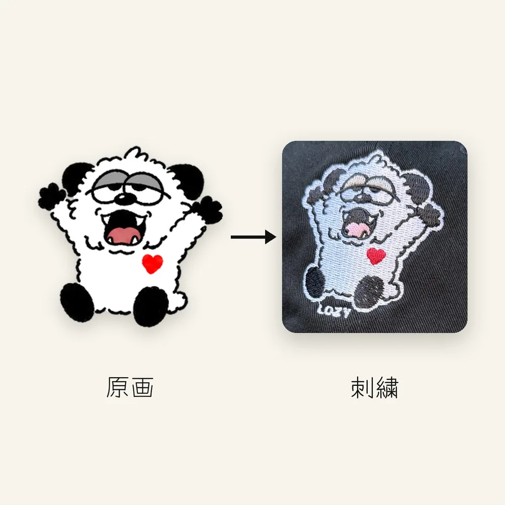 原画と刺繍の比較